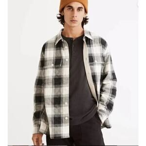 Madewell Quilted Easy Shirt  Jacket Dupage Plaid Mens Medium
